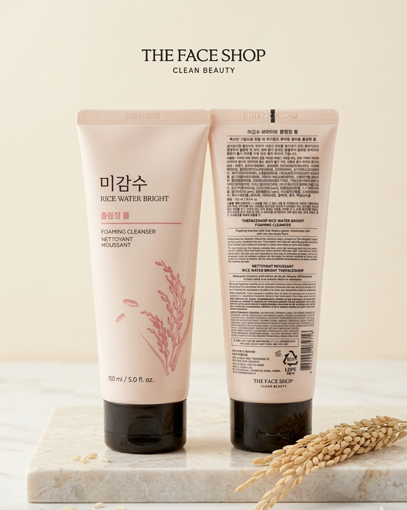 The Face Shop Rice Water Bright Foaming Cleanser - Image 2