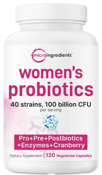 Micro Ingredients Women’s Probiotics 100 Billion CFU, 120 Veggie Capsules