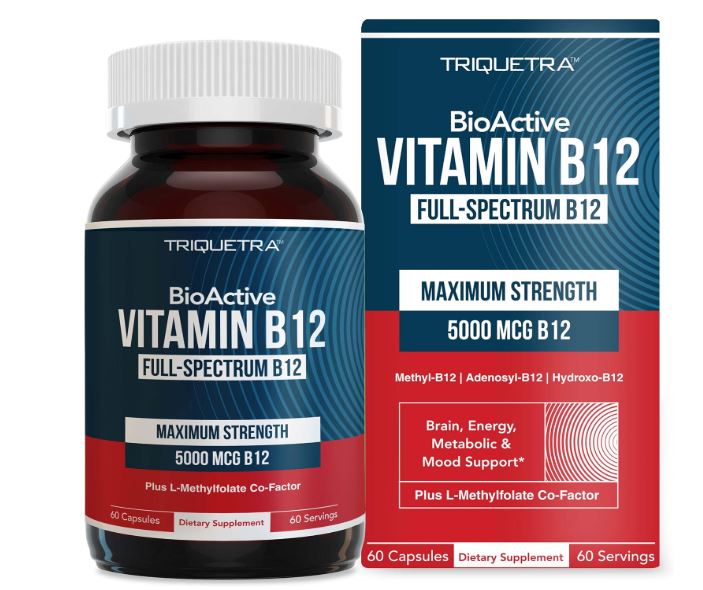 Triquetra Vitamin B12 5000mcg Complex, Methylated Methylcobalami