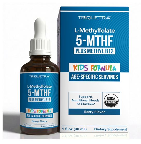 Organic Kids L-Methylfolate + Methyl B12 Cofactor, MTHFR Sublingual Form