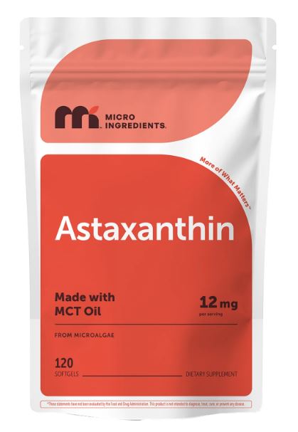 Micro Ingredients Astaxanthin 12mg 120 Softgels