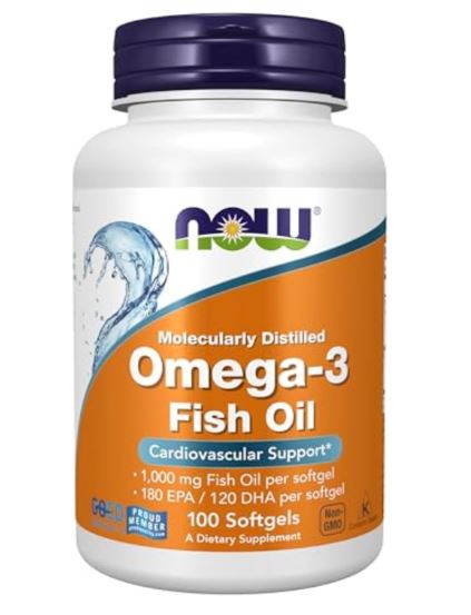 NOW Omega-3 Molecularly Distilled 100 Softgels